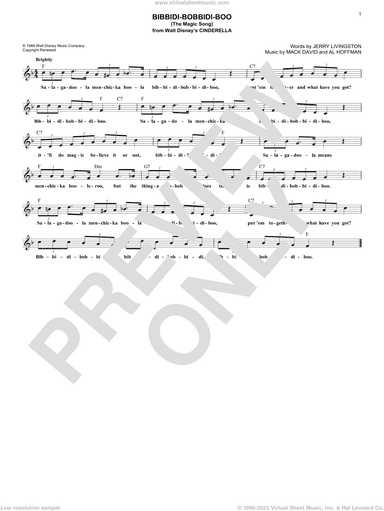 Bibbidi-Bobbidi-Boo (The Magic Song) (from Cinderella)