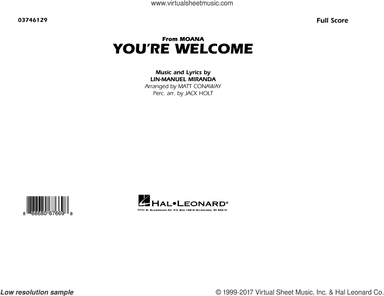You're Welcome (from Moana) (arr. Matt Conaway)