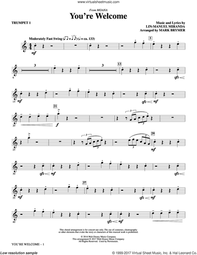 You're Welcome (from Moana) (arr. Mark Brymer)