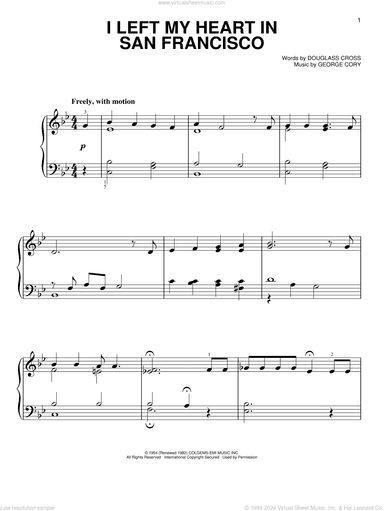 I Left My Heart In San Francisco (arr. Dan Coates)