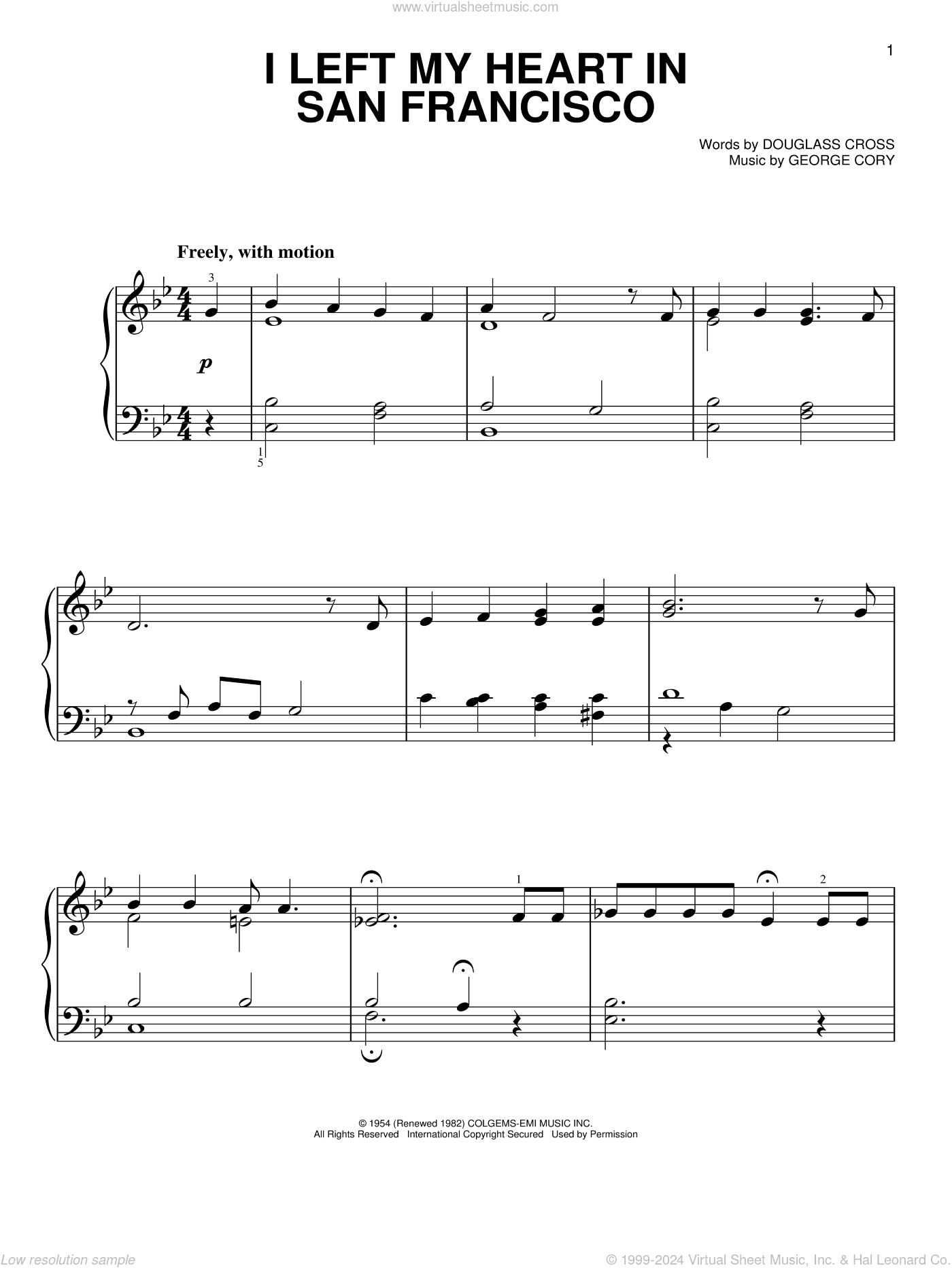 I Left My Heart In San Francisco (arr. Dan Coates)