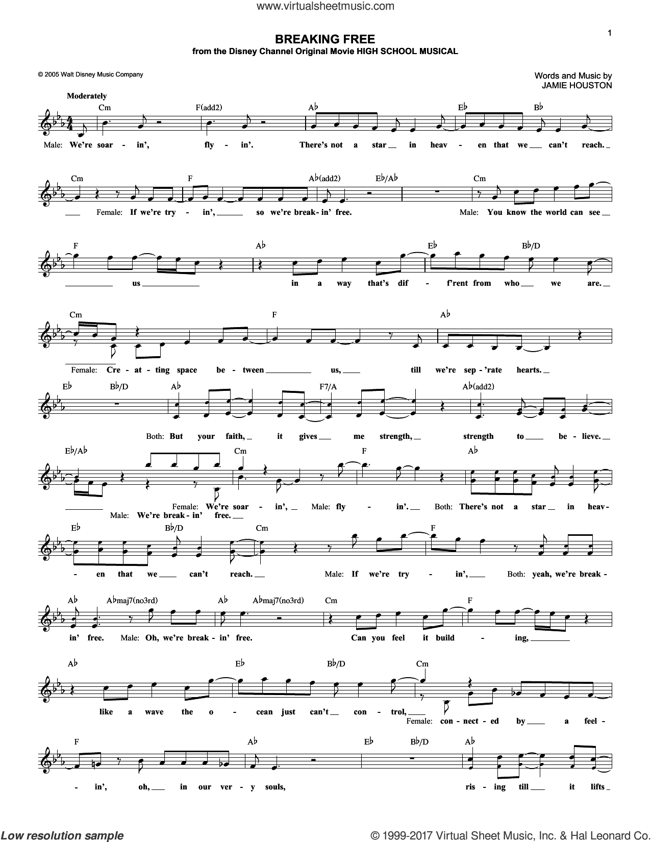Breaking Free (from High School Musical)