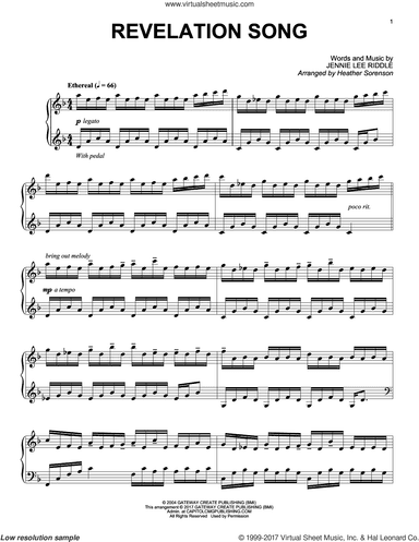Revelation Song, (intermediate)