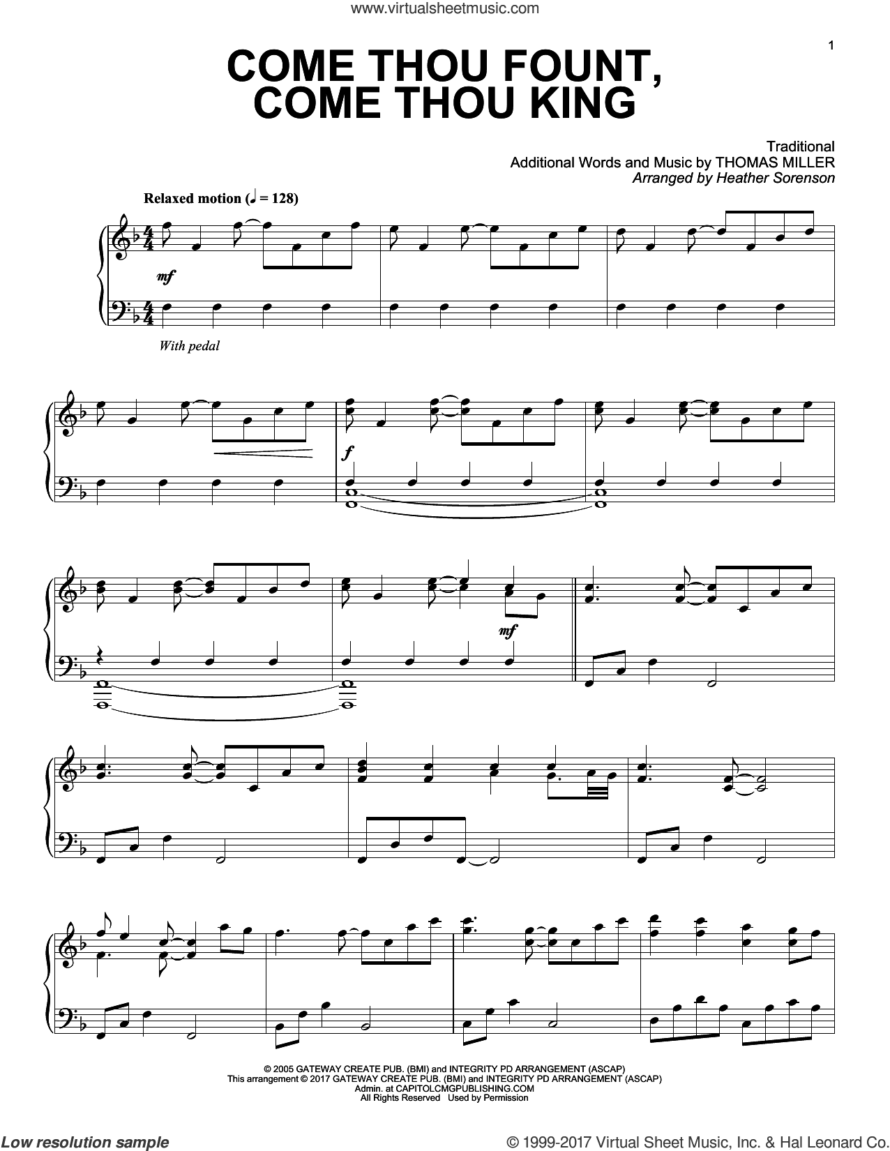 Come Thou Fount, Come Thou King, (intermediate)