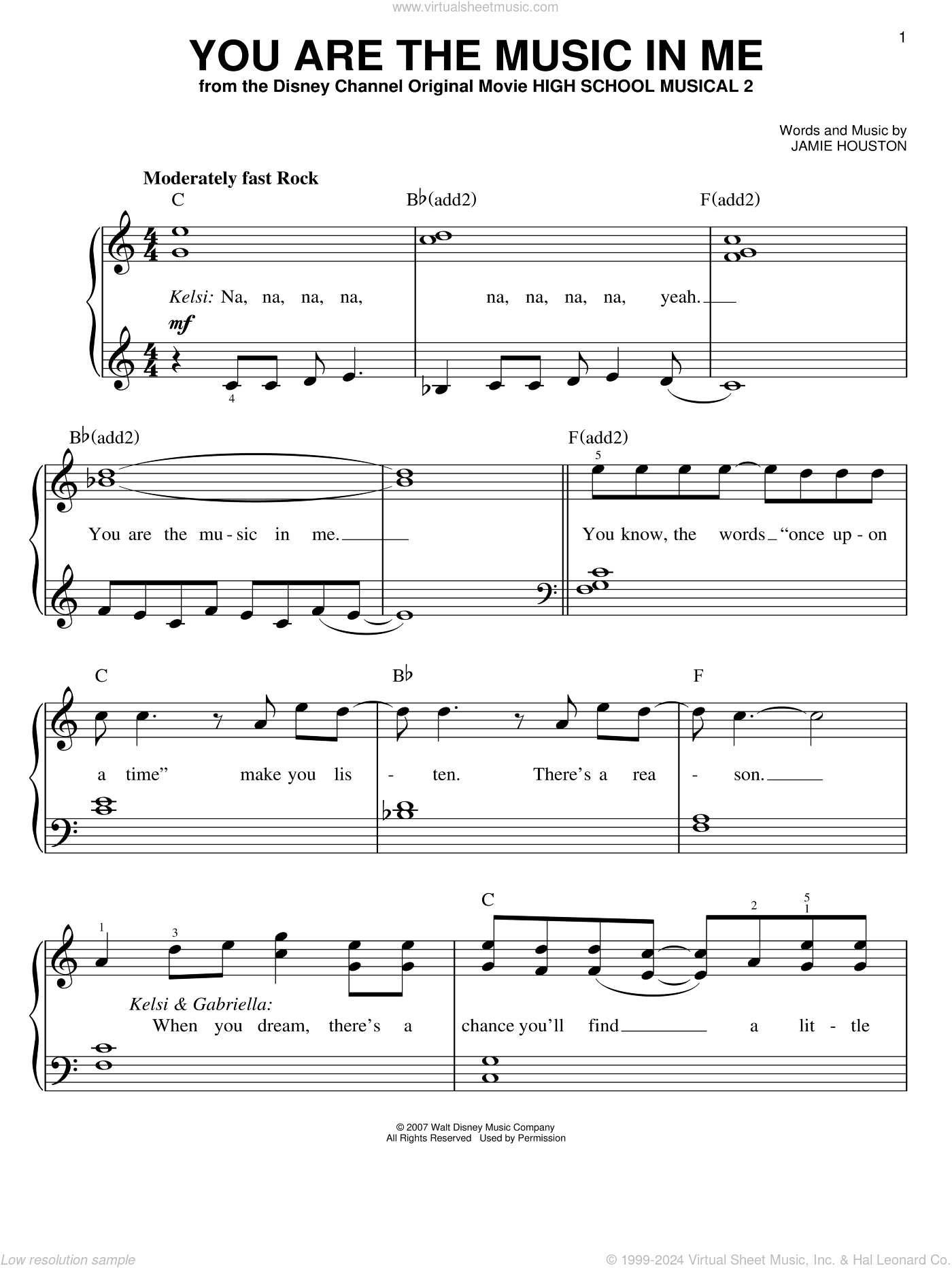 You Are The Music In Me (from High School Musical 2)