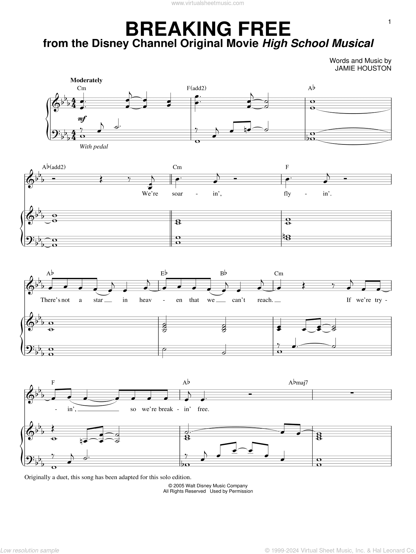 Breaking Free (from High School Musical)