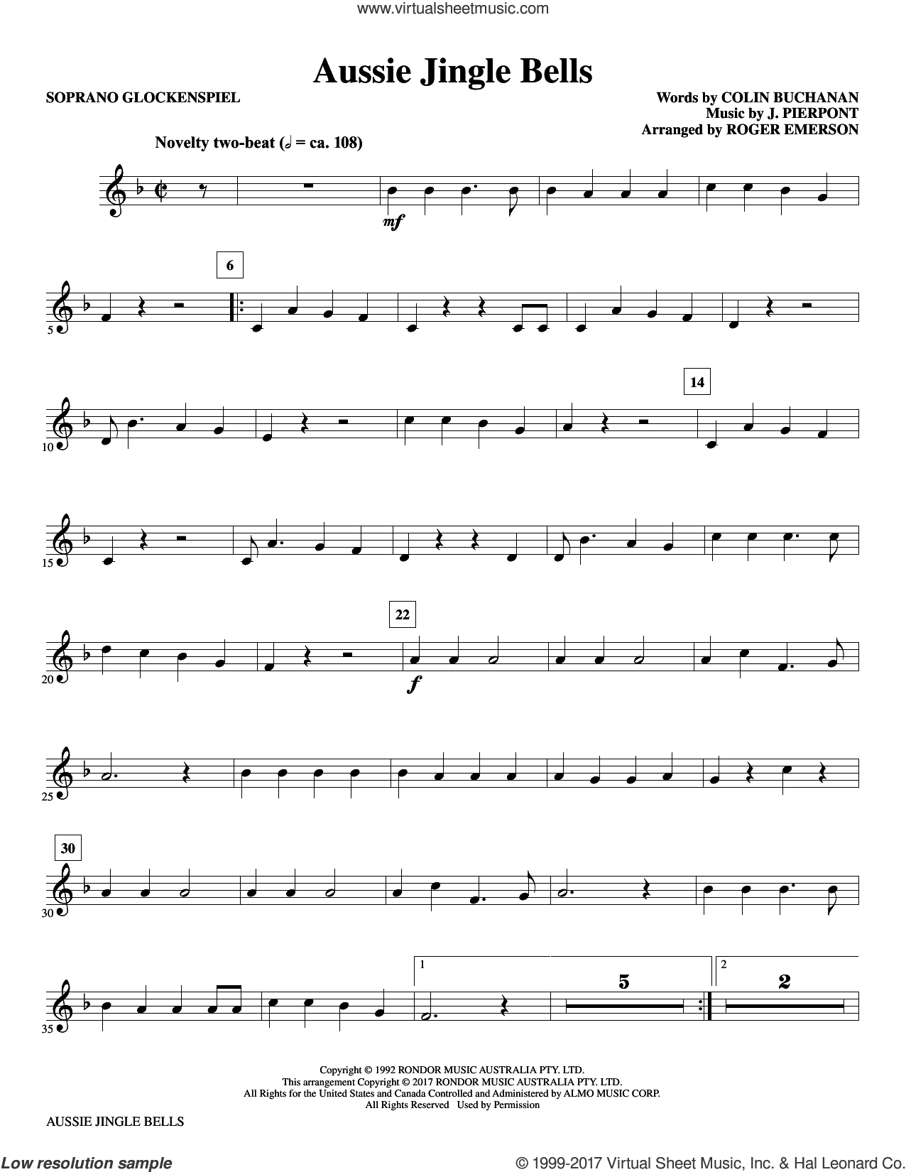Aussie Jingle Bells (complete set of parts)