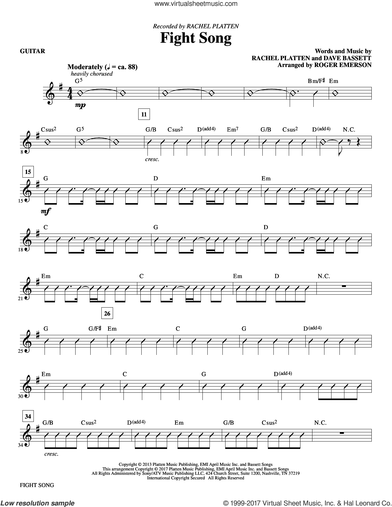 Fight Song (arr. Roger Emerson) (complete set of parts)