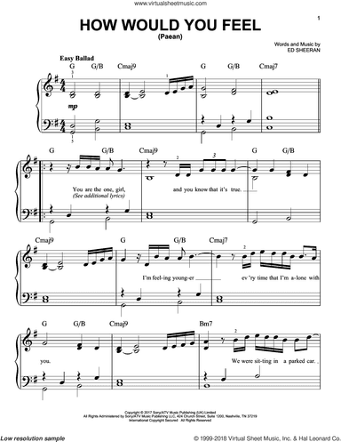 How Would You Feel (Paean), (easy)