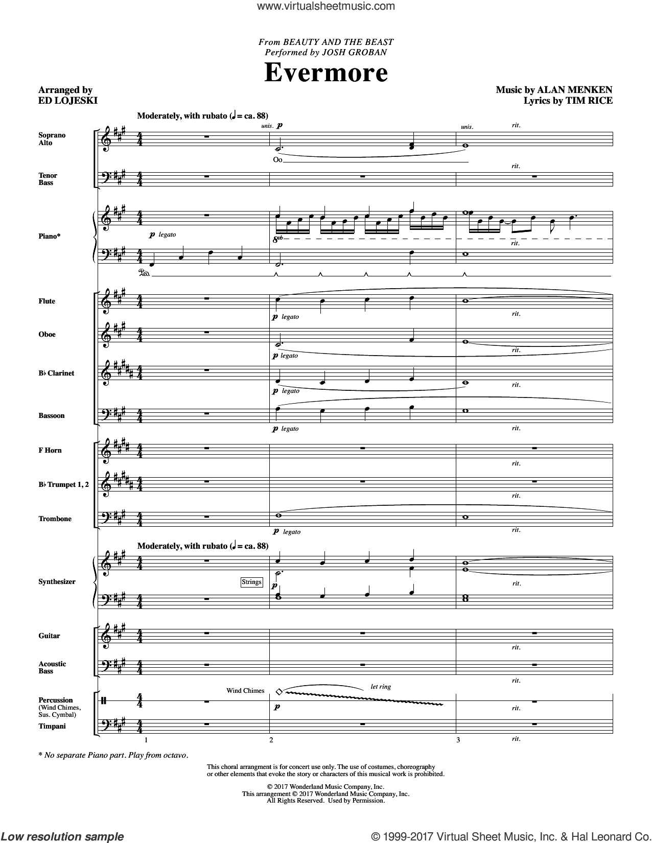 Evermore (from Beauty And The Beast) (arr. Ed Lojeski)
