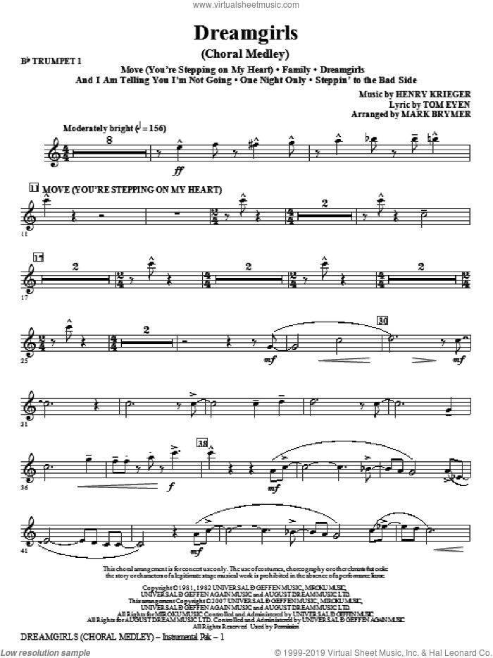 Dreamgirls (Choral Medley) (complete set of parts)