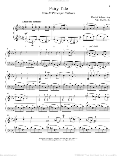 Fairy Tale, Op. 27, No. 20