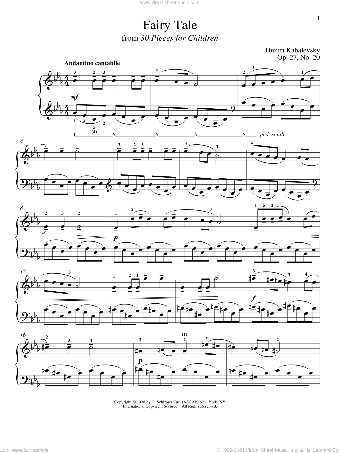Fairy Tale, Op. 27, No. 20