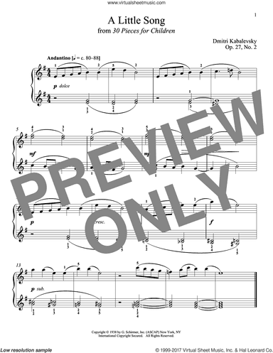 A Little Song, Op. 27, No. 2