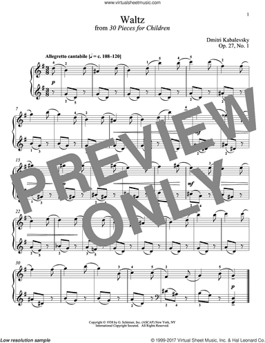 Waltz, Op. 27, No. 1