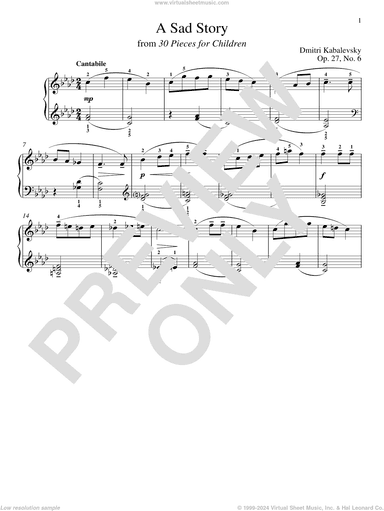 A Sad Story, Op. 27, No. 6