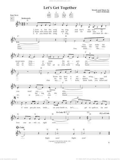 Let's Get Together (Get Together) (from The Daily Ukulele) (arr. Liz and Jim Beloff)