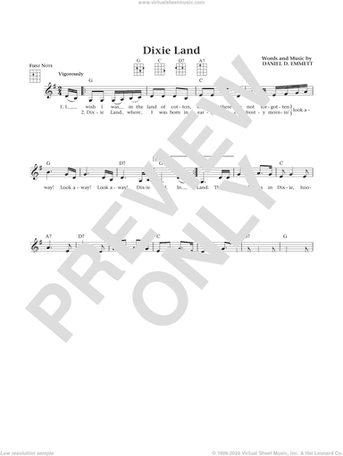 Dixie Land (from The Daily Ukulele) (arr. Liz and Jim Beloff)