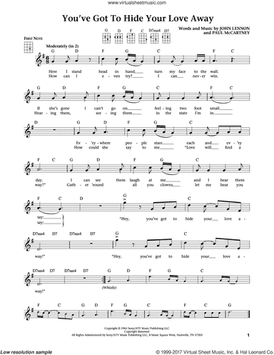 You've Got To Hide Your Love Away (from The Daily Ukulele) (arr. Liz and Jim Beloff)