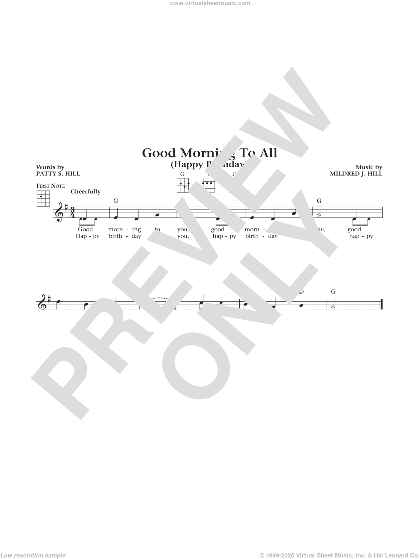 Good Morning To All (from The Daily Ukulele) (arr. Liz and Jim Beloff)