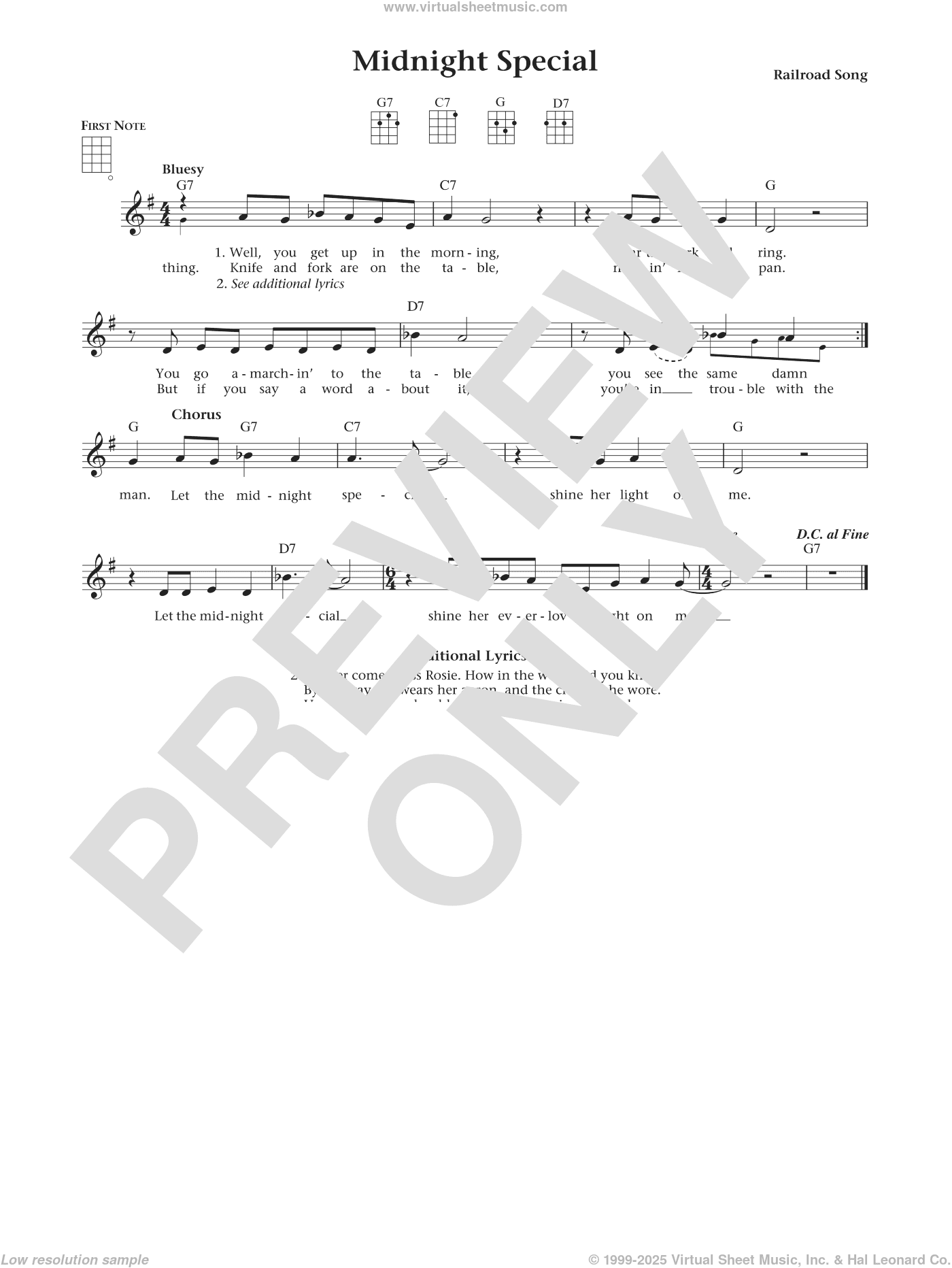 Midnight Special (from The Daily Ukulele) (arr. Liz and Jim Beloff)