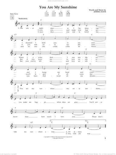 You Are My Sunshine (from The Daily Ukulele) (arr. Liz and Jim Beloff)