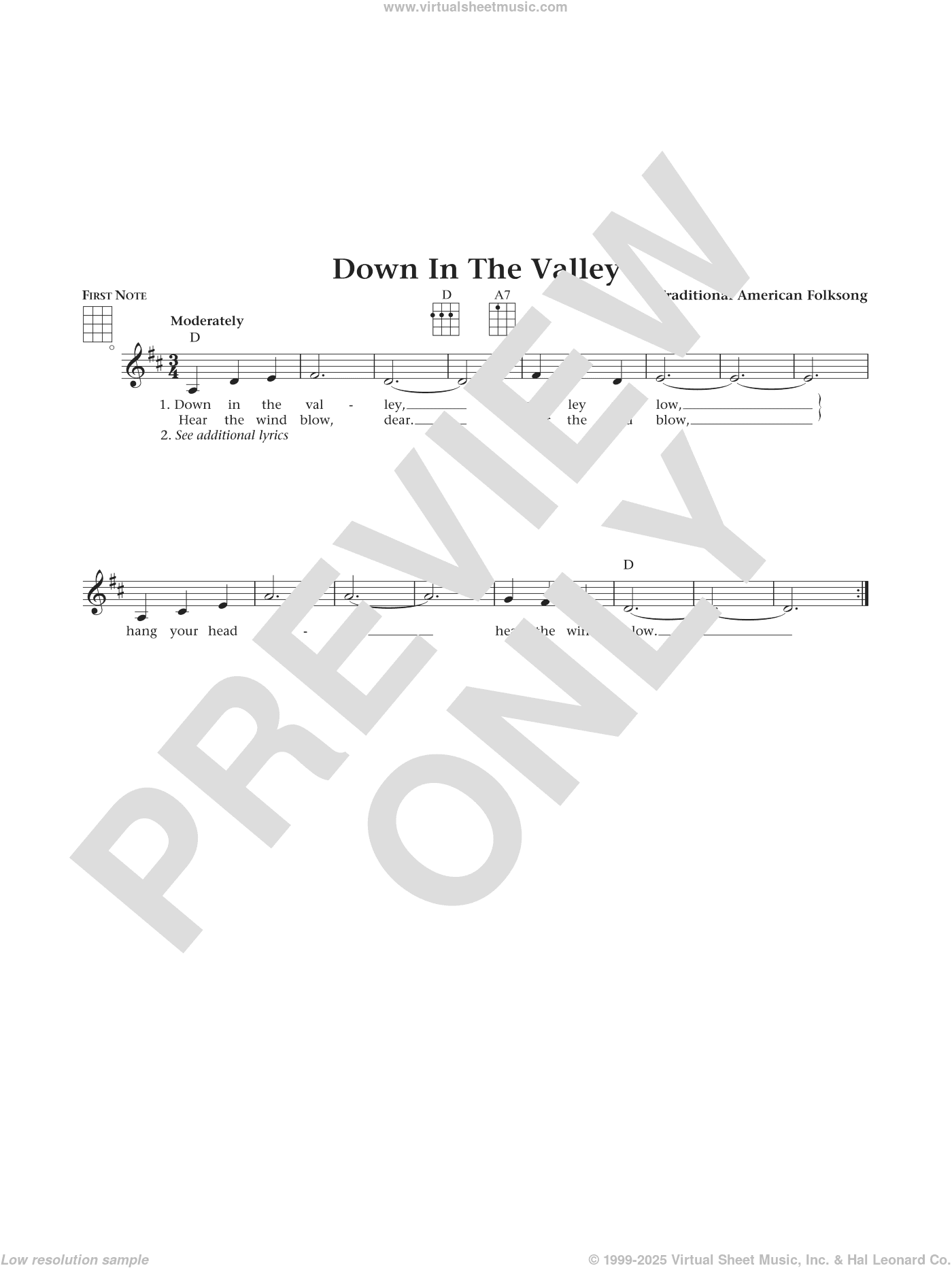 Down In The Valley (from The Daily Ukulele) (arr. Liz and Jim Beloff)