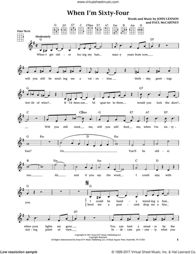 When I'm Sixty-Four (from The Daily Ukulele) (arr. Liz and Jim Beloff)