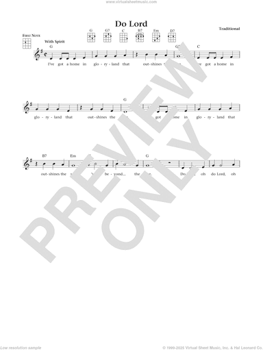 Do Lord (from The Daily Ukulele) (arr. Liz and Jim Beloff)