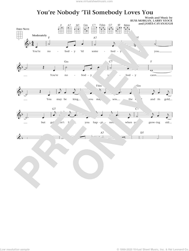 You're Nobody 'til Somebody Loves You (from The Daily Ukulele) (arr. Liz and Jim Beloff)
