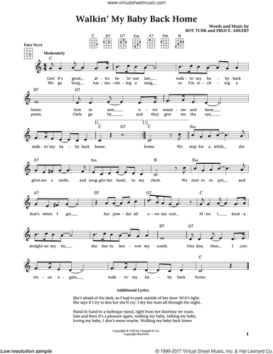 Walkin' My Baby Back Home (from The Daily Ukulele) (arr. Liz and Jim Beloff)