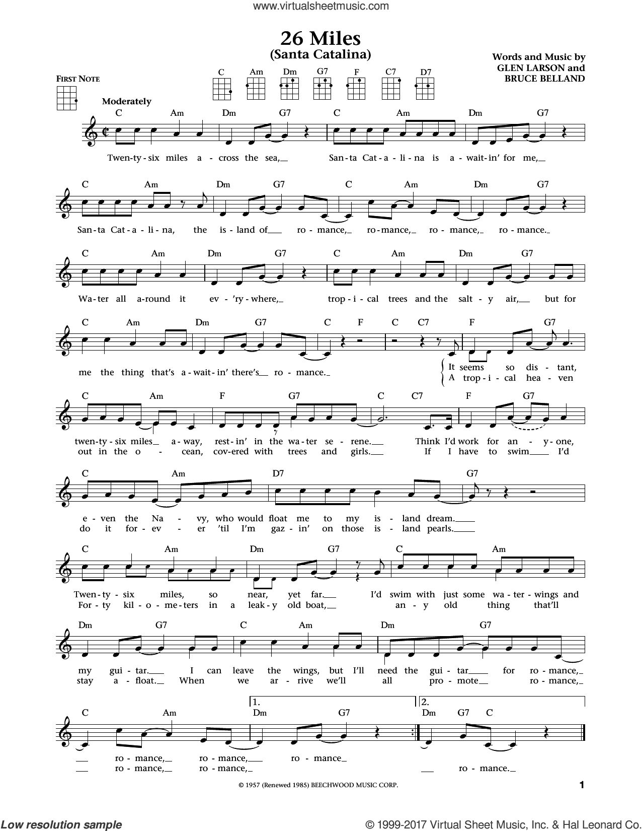26 Miles (Santa Catalina) (from The Daily Ukulele) (arr. Liz and Jim Beloff)