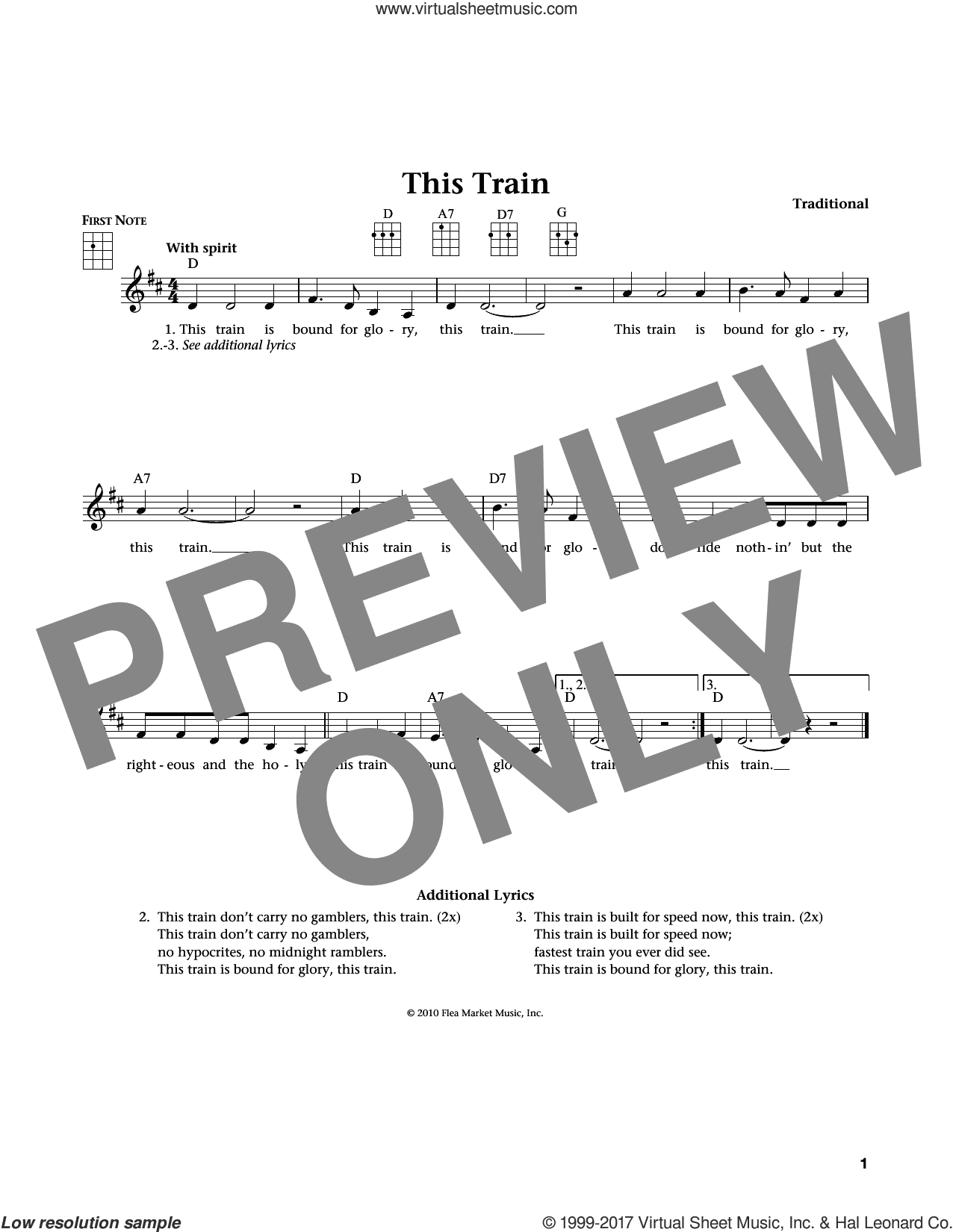 This Train (from The Daily Ukulele) (arr. Liz and Jim Beloff)
