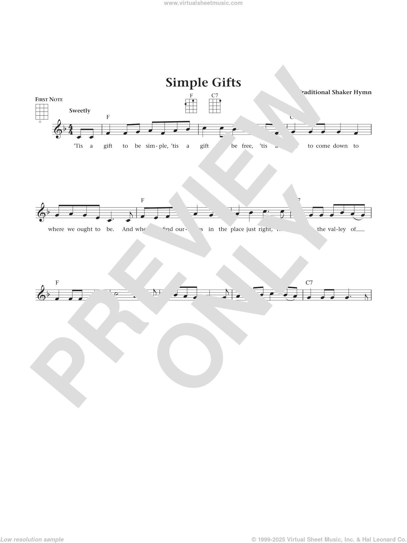 Simple Gifts (from The Daily Ukulele) (arr. Liz and Jim Beloff)