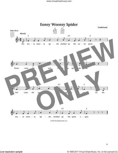 Eensy Weensy Spider (from The Daily Ukulele) (arr. Liz and Jim Beloff)