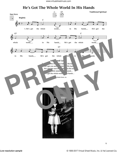 He's Got The Whole World In His Hands (from The Daily Ukulele) (arr. Liz and Jim Beloff)