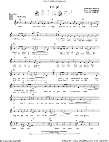 Help! (from The Daily Ukulele) (arr. Liz and Jim Beloff)