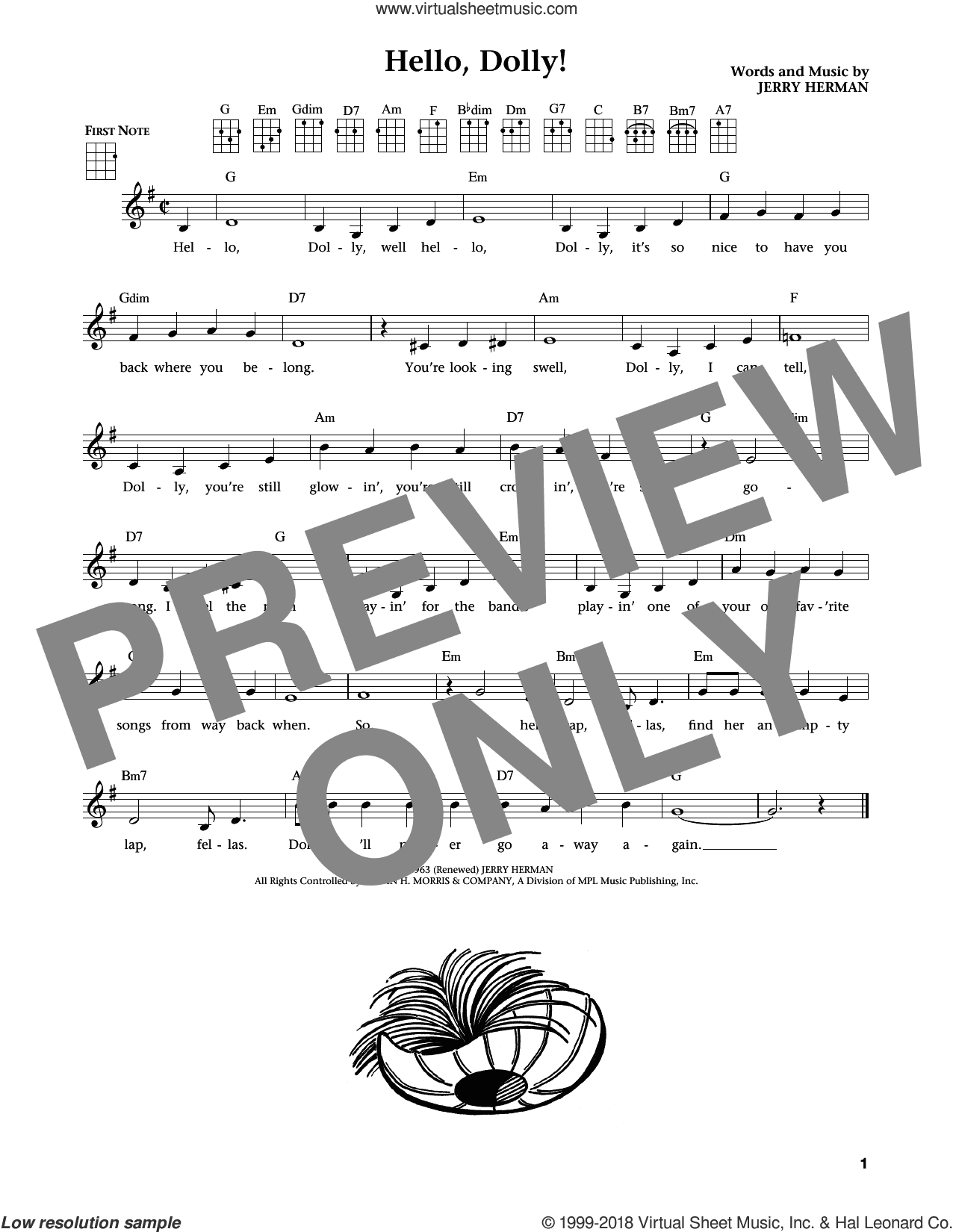 Hello, Dolly! (from The Daily Ukulele) (arr. Liz and Jim Beloff)