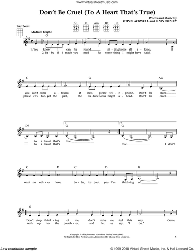 Don't Be Cruel (To A Heart That's True) (from The Daily Ukulele) (arr. Liz and Jim Beloff)