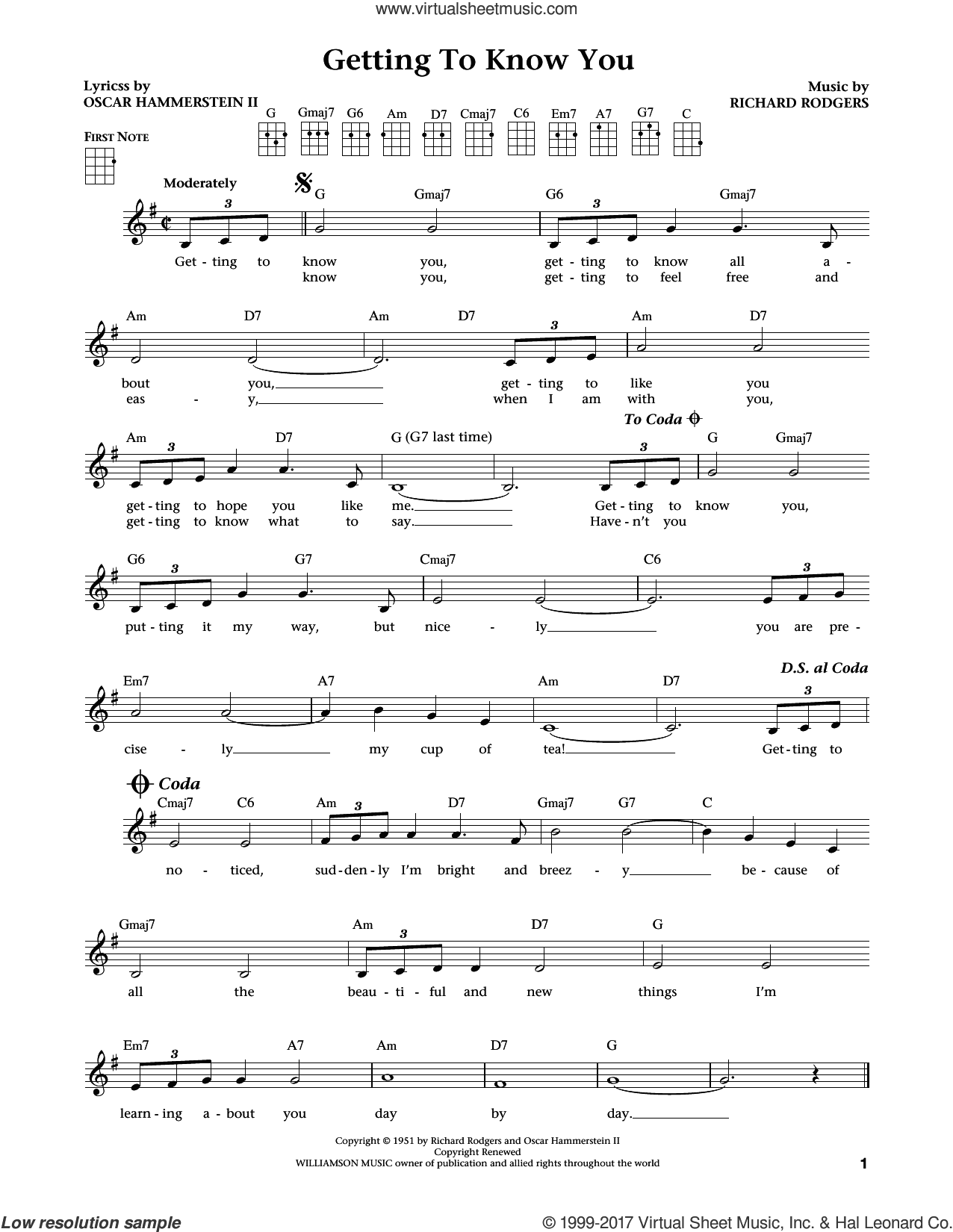 Getting To Know You (from The Daily Ukulele) (arr. Liz and Jim Beloff)