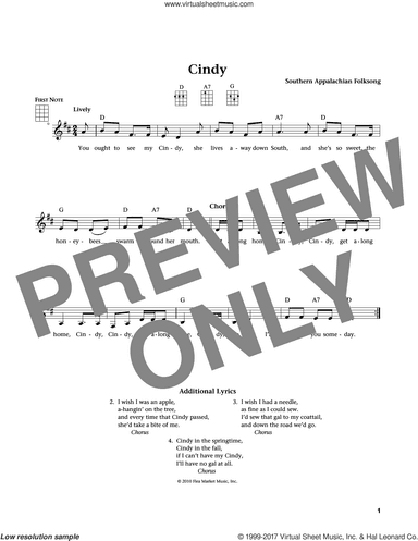 Cindy (from The Daily Ukulele) (arr. Liz and Jim Beloff)