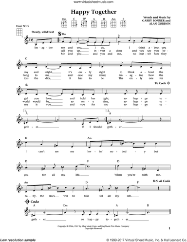 Happy Together (from The Daily Ukulele) (arr. Liz and Jim Beloff)