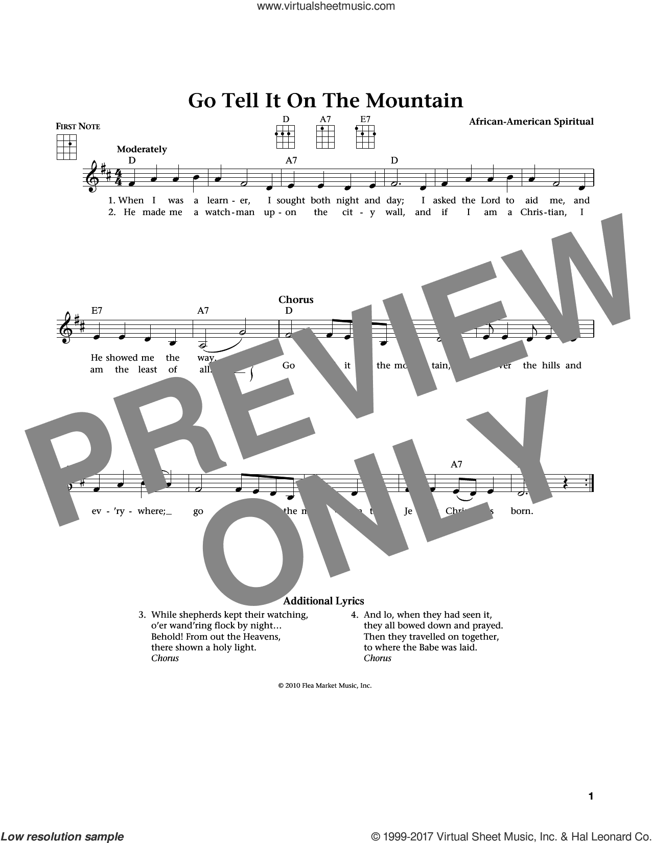 Go, Tell It On The Mountain (from The Daily Ukulele) (arr. Liz and Jim Beloff)