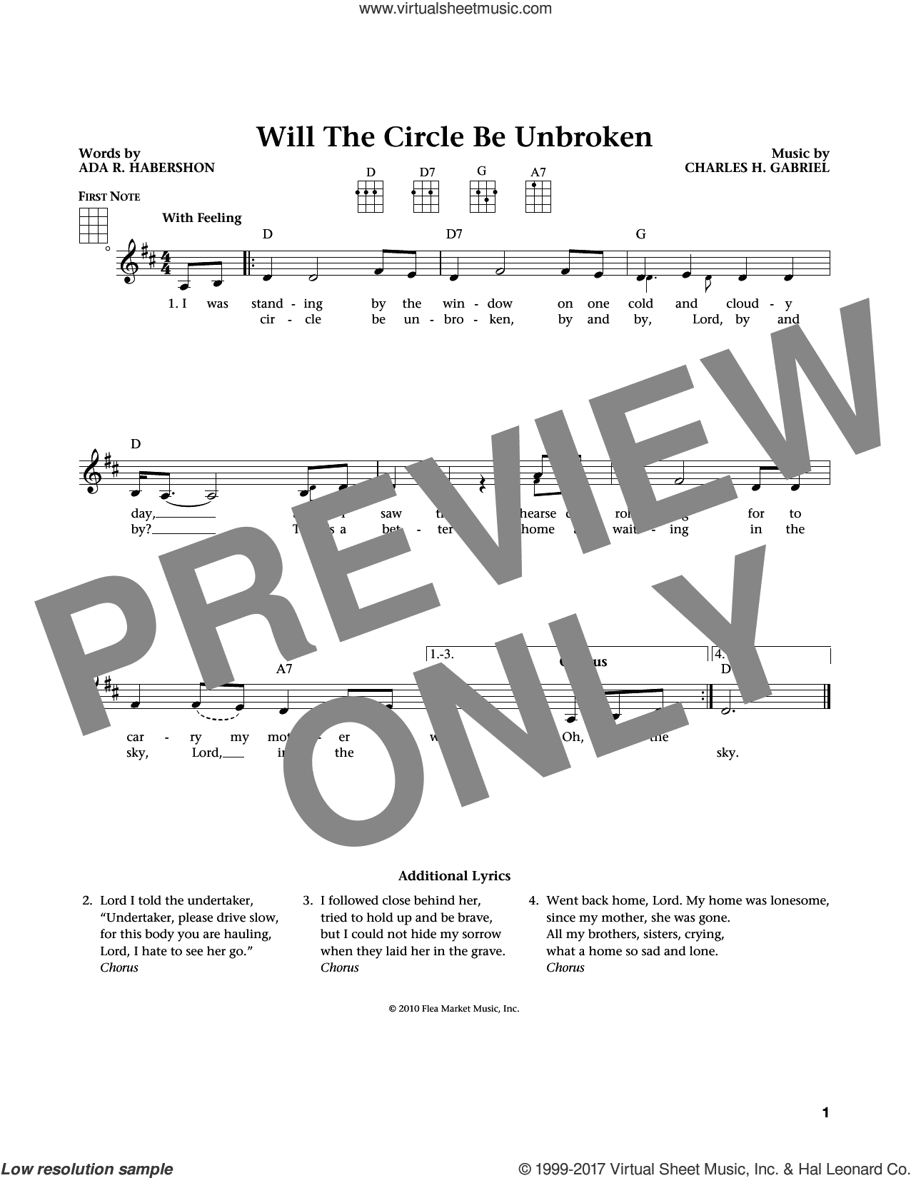 Will The Circle Be Unbroken (from The Daily Ukulele) (arr. Liz and Jim Beloff)