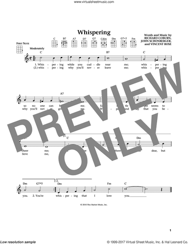 Whispering (from The Daily Ukulele) (arr. Liz and Jim Beloff)
