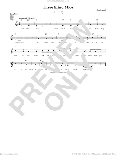 Three Blind Mice (from The Daily Ukulele) (arr. Liz and Jim Beloff)