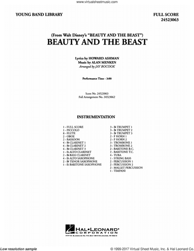 Beauty and the Beast (arr. Jay Bocook) (COMPLETE)