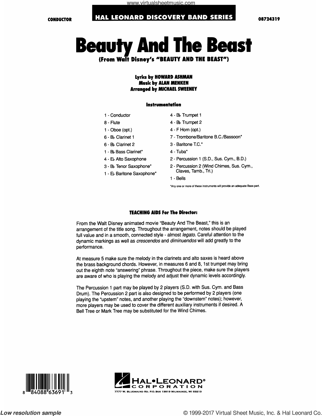 Beauty And The Beast (arr. Michael Sweeney)