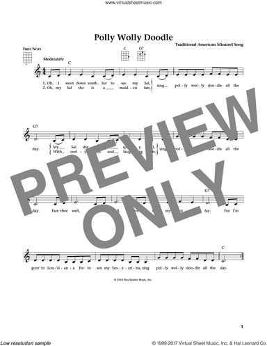Polly Wolly Doodle (from The Daily Ukulele) (arr. Liz and Jim Beloff)