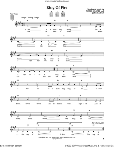 Ring Of Fire (from The Daily Ukulele) (arr. Liz and Jim Beloff)